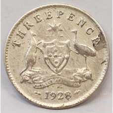AUSTRALIA 1928 . THREEPENCE AUSTRALIA 1928 . THREEPENCE